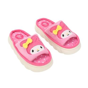 Imagem de Bioworld My Melody 3D Character Face Art Pantufa feminina rosa aberta, rosa, P