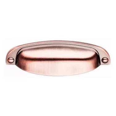 Imagem de Puxador Concha Cozinha Porta Móveis Gaveta Armário Kit Com 6 Unidades (Cobre)