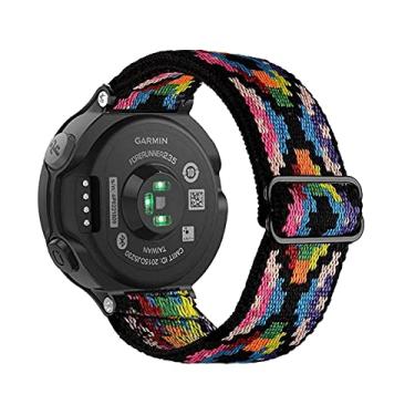 Imagem de Pulseira de relógio compatível com Garmin Forerunner 235, pulseira bordada, alças ajustáveis, pulseiras de substituição compatíveis com Garmin Forerunner 235/220/230/620/630/735X (grade A)
