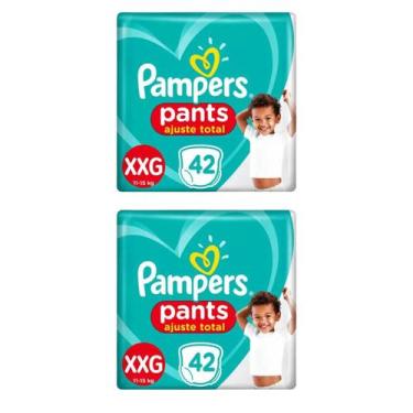 Imagem de Kit Com 2 Fraldas Pampers Infantil Pants Xxg Com 42 Unidades