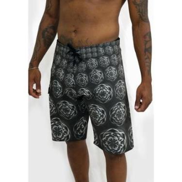 Imagem de Bermuda Surf Alkary Mandala Preta-Masculino