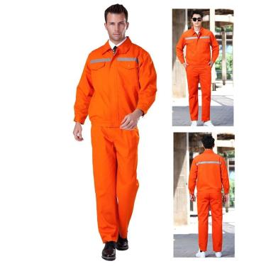 Imagem de Conjunto Uniforme EPI Faixa Refletiva Profissional Segurança Construtora Operario Mecanico Serviço