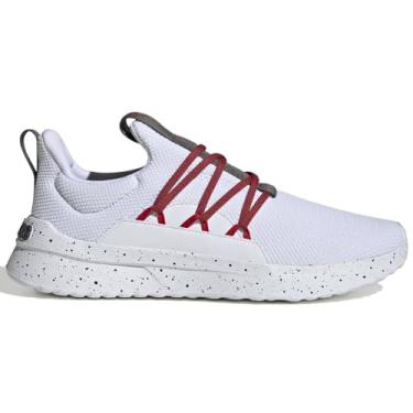 Imagem de adidas Lite Racer Adapt 5.0 Tênis de corrida masculino, Branco/melhor escarlate/cinza (largo), 8 Wide
