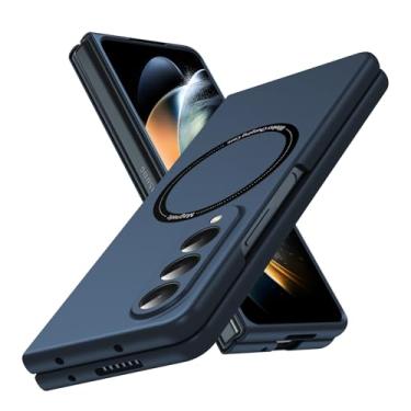 Imagem de CMYFUTNG Capa magnética para Galaxy Z Fold 3 5G, leve, slim fit, proteção contra quedas, resistente à prova de choque, capa para Samsung Galaxy Z Fold 3 5G, capa protetora à prova de choque PC rígido