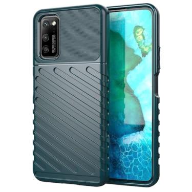 Imagem de Capas para Honor V30 Pro.Caso básico,Botão de pressão flexível / 360 ° Proteção completa,Sensação arenácea