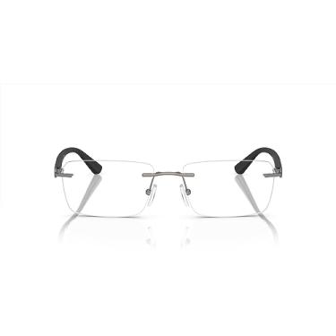 Imagem de Armani Exchange Armação retangular masculina Ax1064 para óculos de grau, Lente de demon...