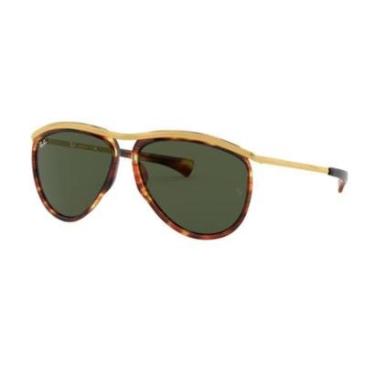 Imagem de Óculos Solar Ray Ban Olympian Aviator Rb2219 954/31 59  Havana Lente Verde G15-Unissex