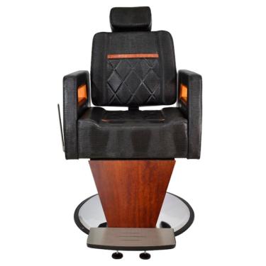 Imagem de Cadeira Malbec Barbearia Preto Croco - Kixiki