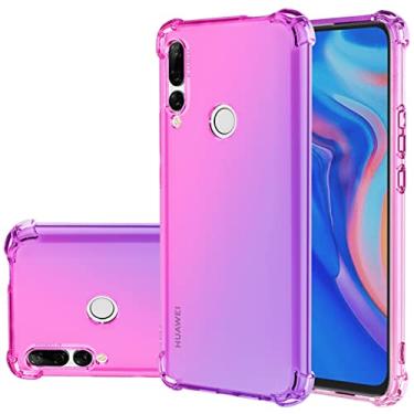 Imagem de Gufuwo Capa para Huawei Y9 Prime 2019/Honor 9X/P Smart Z STK-LX1 - Capa de telefone TPU macia gradiente roxa fina antiarranhões - Capa protetora à prova de choque para Huawei Y9 Prime 2019 (rosa)