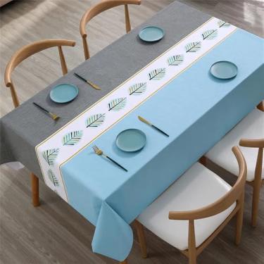 Imagem de Toalha de mesa costurada colorida à prova d'água capa de mesa de jantar festa de casamento toalha de mesa retangular decoração de cozinha para casa, ZBQ8214 (5), 140, 180 cm