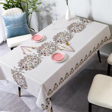 Imagem de Toalha de mesa costurada colorida à prova d'água capa de mesa de jantar festa de casamento toalha de mesa retangular decoração de cozinha para casa, ZBQ8214 (7), 140, 180 cm