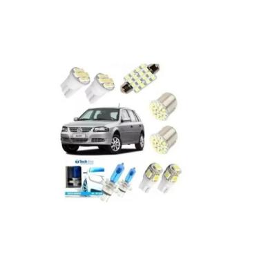 Imagem de Kit Lâmpadas Farol Super Branca E Leds Gol G2 G3 G4 Techone - Blue Lio