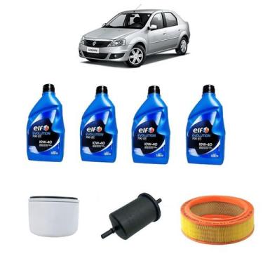 Imagem de Kit Troca De Óleo Renault Logan 1.6 8v - Elf 10w40