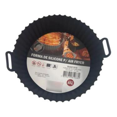 Imagem de Forma De Silicone Para Air Fryer Micro-ondas Forno Com Alça Antiaderen
