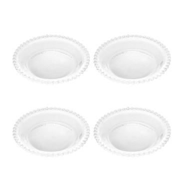 Imagem de Jogo C-4 Pratos Cristal Transparente Pearl Wolff 14cm