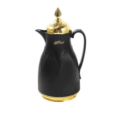 Imagem de Garrafa Térmica árabe Café Chá 1 Litro Preto A Vácuo Daydays Luxo