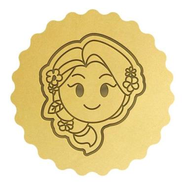 Imagem de Cortadore Biscoito Cabeça Princesa Rapunzel - DOCE IMPRESSO, 7cm