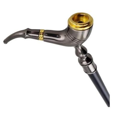 Imagem de Bengala De Aço Com Punhal Oculto Cabo Cachimbo - Tenda Medieval