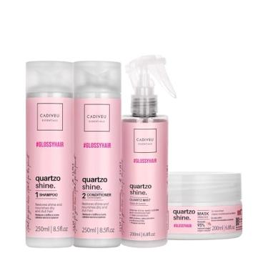 Imagem de Kit Cadiveu Essentials Quartzo Shine Shampoo Condicionador Fluído e Máscara (4 produtos)