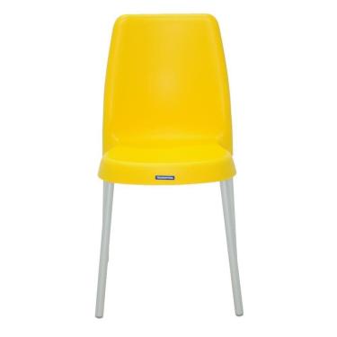 Imagem de Cadeira Tramontina Vanda Summa Em Polipropileno Amarelo Com Pernas De Aluminio