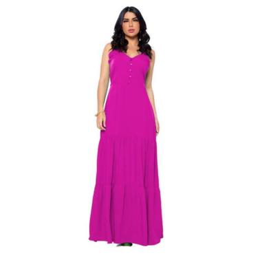 Imagem de Vestido Longo De Festa Com Amarração E Detalhe No Decote Casual Social