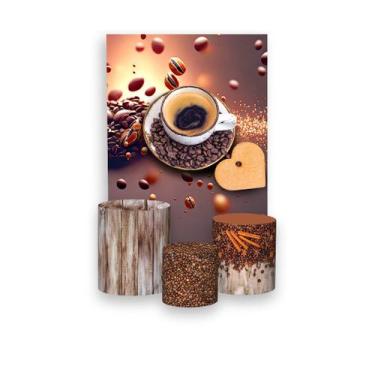Imagem de Painel De Festa Vertical 1,50 x 2,20 + Trio De Capas Cilindro - Grãos 