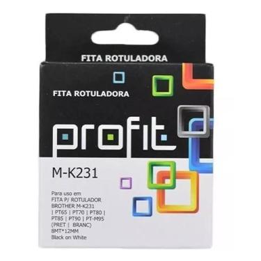 Imagem de Fita Para Rotulador Profit Brother M-k231 Pt-65 Pt-70 Pt-90