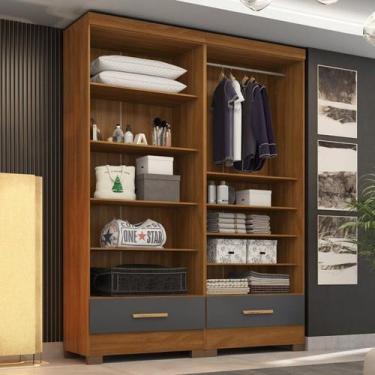 Imagem de Closet Modulado 2 Peças 2 Gavetas Smart Versatile Espresso Móveis