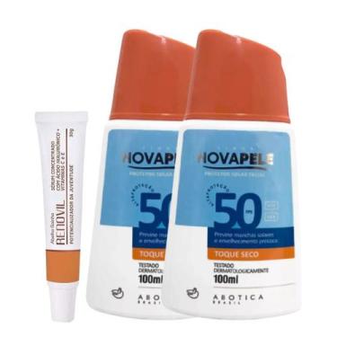 Imagem de Refuvenescedor Facial Renovil + 2 Protetor Solar Nova Pele 50 FPS - Ab
