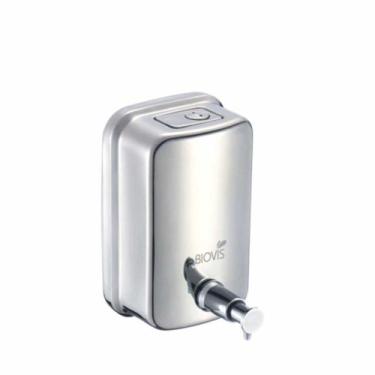 Imagem de Dispenser Saboneteira Álcool Gel e 500ml Inox - Biovis, Inox Polido