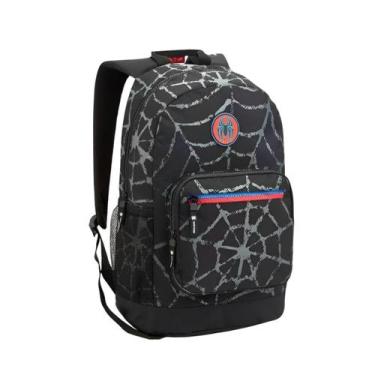 Imagem de Mochila Costas Dinossauro Spider Escolar Meninos Seanite, Preto