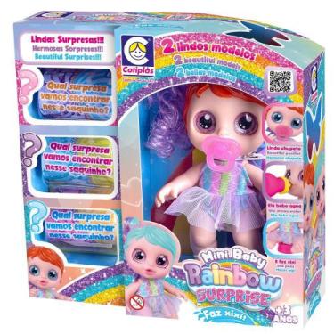 Imagem de Mini Rainbow Surprise Faz Xixi Com Mechas Verde - Cotiplás
