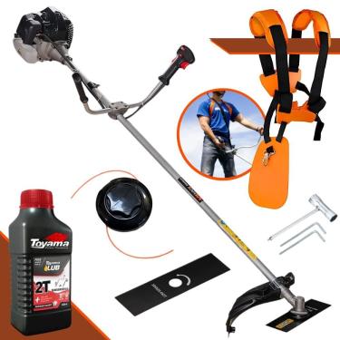 Imagem de Roçadeira Aparador de Grama Anmax CG430-B À Gasolina 2T 43cc 1,7HP 12.000rpm Robusta e...