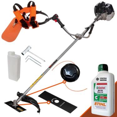 Imagem de Roçadeira Aparador de Grama À Gasolina Anmax CG430B Motor 2T 43cc 1,7HP 12.000rpm Com Carretel de Nylon + Lâmina 2 Pontas + ÓLEO STIHL 2T