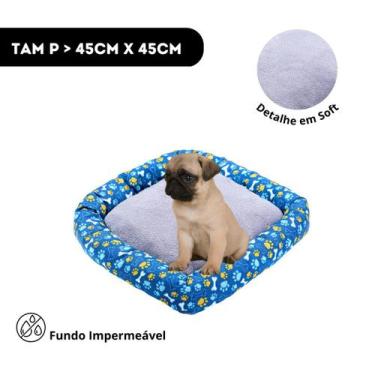 Imagem de Caminha Cachorro Pequeno Médio com Zíper Lavável Barato 45x45cm - LF E