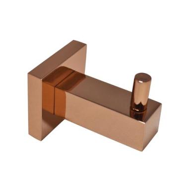 Imagem de Porta Toalha Rosto Cabide Rose Gold Banheiro Quadrado Metal - POLO