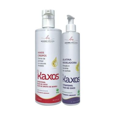 Imagem de Kit Divine Mèches Kaxos Creme para Crespos + Gelatina