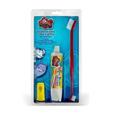 Imagem de Conjunto de Higiene Dental Cat Dog Creme Dental Sabor Neutro Escova e 