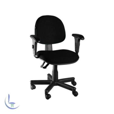 Imagem de Cadeira Secretária Executiva Ergonomica com braços regulaveis Cor pret