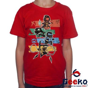 Imagem de Camiseta Infantil Pokemon 100% Algodão Mortal Kombat Anime Geeko, Verm