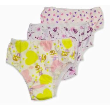 Imagem de Kit 12 Calcinha infantil 100% algodão cores sortidas G - Dani lingerie
