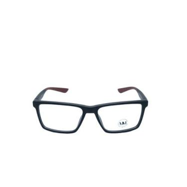 Imagem de Armação Óculos Grau Retangular Acabamento Fosco MM Óculos, C1, Único