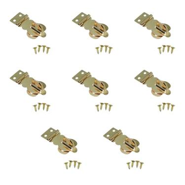 Imagem de Maxmoral 8 peças de 3,7 x 1,4 cm mini caixa de ferrolho decorativo ferrolho de cadeado de latão sólido com parafuso ideal para artesanato vintage pequeno projeto de marcenaria caixa de joias de