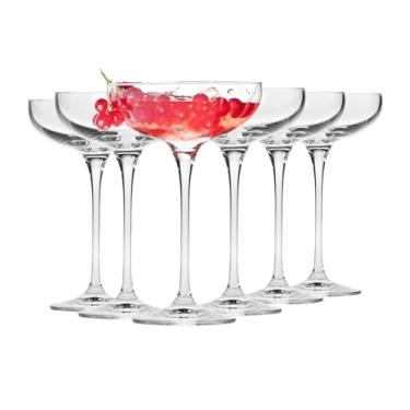 Imagem de Krosno Cupês e taças de champanhe | Conjunto de 6 | 230 ml | Coleção Harmony | Perfeito para casa, restaurantes e festas | Vidro Prosecco | Pode ser lavado na lava-louças | Vidro de cristal sem chumbo