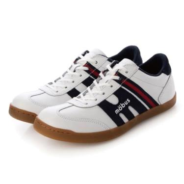 Imagem de MOBUS(モーブス) Tênis masculino feminino casual de couro Finster, P / azul marinho, 41 BR