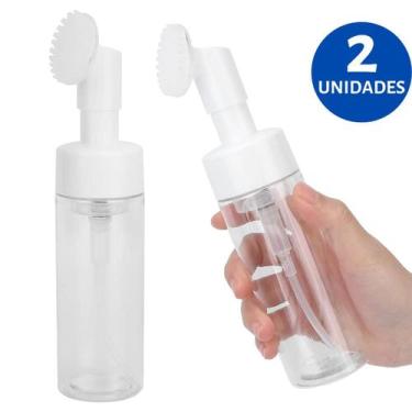 Imagem de Kit 2 Frasco Pump 100ml Espuma Limpeza Facial Skin Care Silicone - Kit