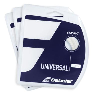 Imagem de Corda Babolat Synthetic Gut Universal 16L 1.30mm Branca - Pack com 03 Unidades
