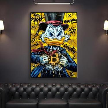 Imagem de Quadro Decorativo Grande Tio Patinhas Bitcoin Milionário - XGROWTH