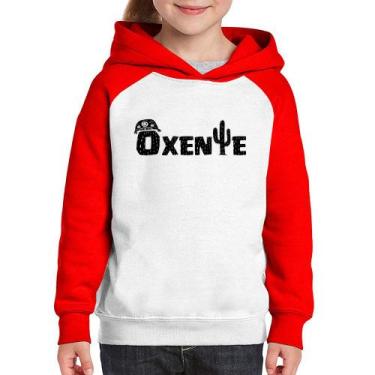 Imagem de Moletom Infantil Ôxente Nordeste - Foca na Moda, Branco, Vermelho, 6
