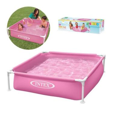 Imagem de Piscina Infantil Armação de Metal 342L Intex 57172 Cor Rosa